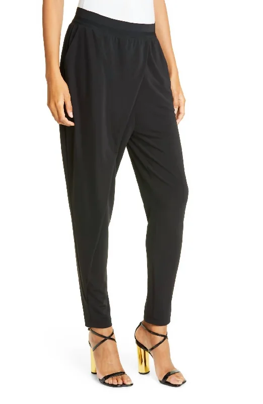 Women's Tribal Print Pants-Shana Jersey Pants In Black