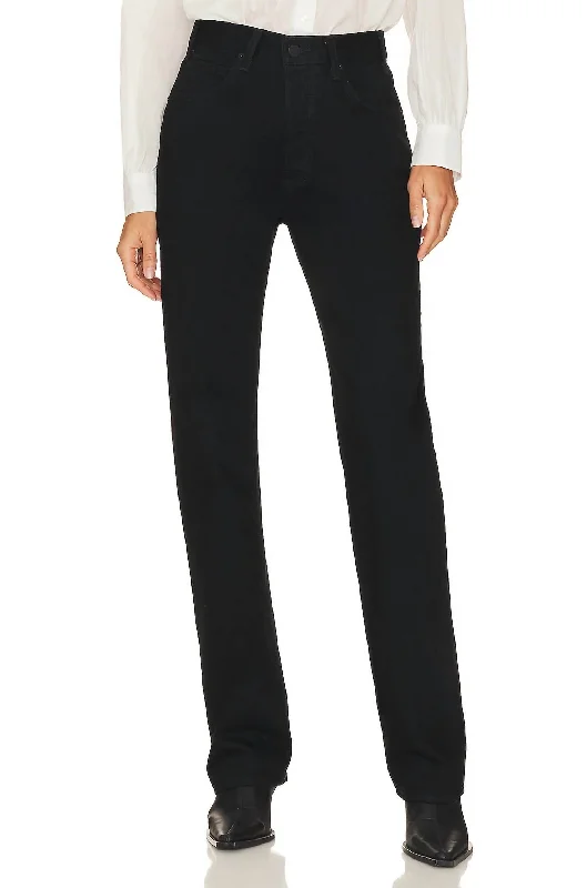 Women's Drawcord Pants-Smith Jean In Black