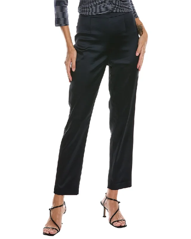 Women's Plaid Pants-St. John Dart Fitted Pant