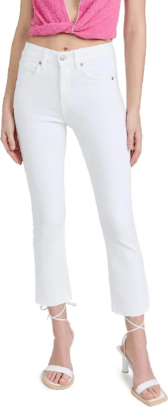 Women's Ankle Pants-Veronica Beard Jean Women's Carly Kick Flare Raw Hem Jeans