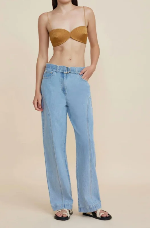 Women's Resort Pants-Wiston Jean In Mid Wash