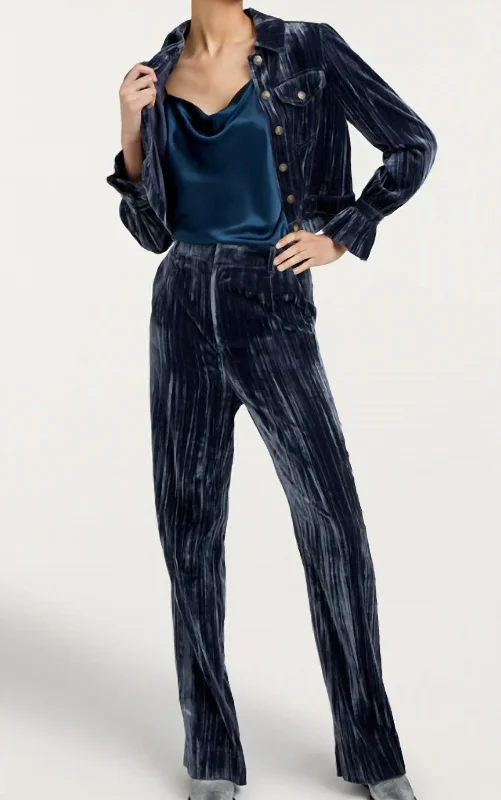 Women's Sailor Pants-Women's Collins Pant In Peacock Blue