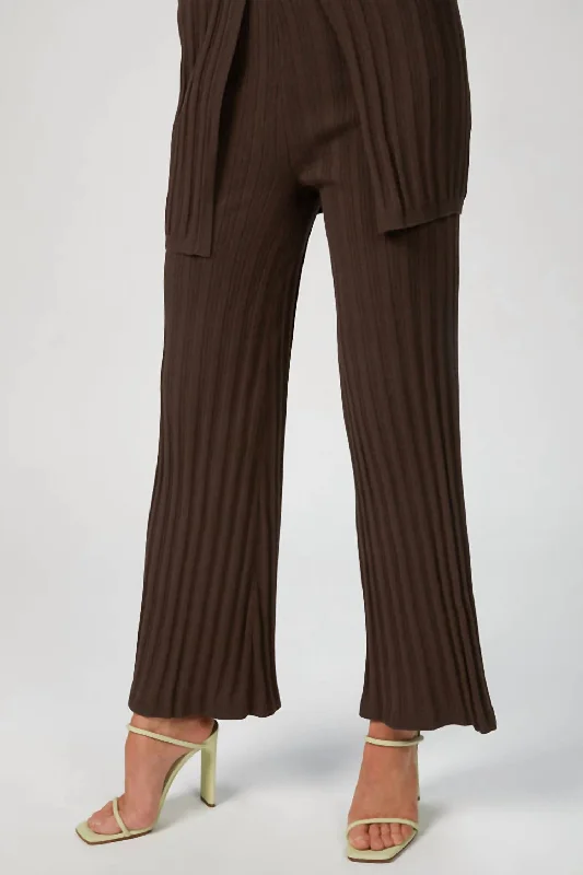 Women's Biker Pants-Xiomara Knit Pant In Espresso