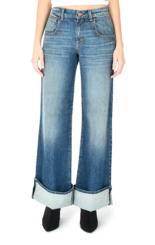 Women's Medium Wash Pants-Ziggy Jean In Cortez Blue