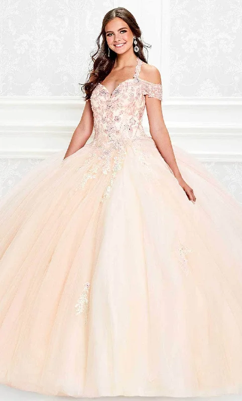 Women's Chiffon Evening Gowns-Princesa by Ariana Vara PR11925 - Cold Shoulder Tulle Ballgown